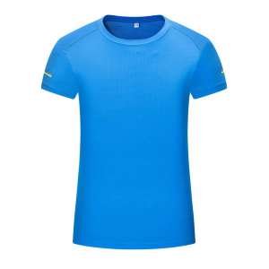 女士運(yùn)動(dòng)系列-圓領(lǐng)簡約時(shí)尚T恤（藍(lán)色）