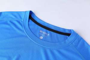 圓領(lǐng)T恤 新款速干T恤3D藍色細節(jié)展示