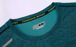 短袖文化衫 夏季圓領(lǐng)吸汗速干透氣文化衫運動T恤跑步健身衣細節(jié)