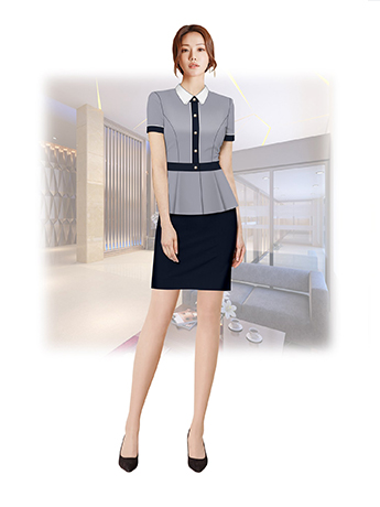 職業(yè)裝定制 時(shí)尚職業(yè)裝女士短袖套裙 時(shí)尚職業(yè)裝